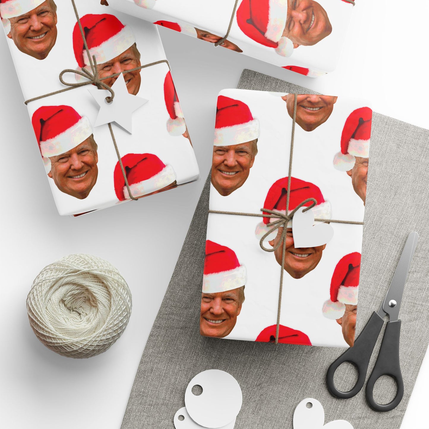 Trump Santa Pattern Wrapping Paper