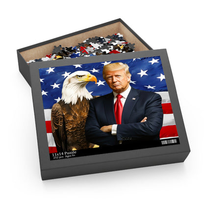 President Trump and Bald Eagle Puzzle (252 or 500-Piece)