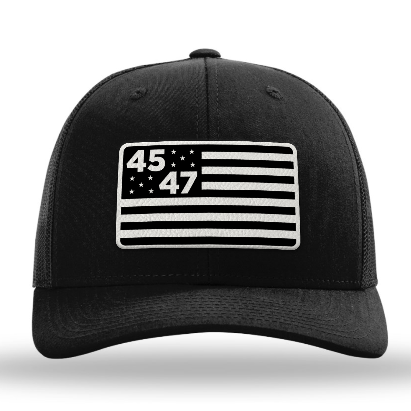 45th & 47th President Flag Hat (Monochrome)