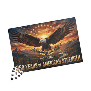 American Strength Eagle Jigsaw Puzzle — 1776–2026 Patriotic 250th Anniversary Puzzle