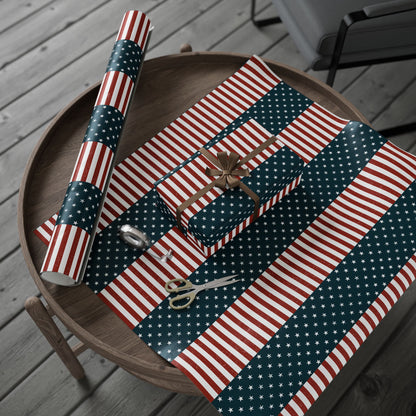 Distressed Flag Wrapping Paper