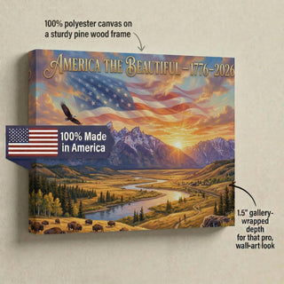 America's 250th Anniversary America The Beautiful Canvas (24"x 16")