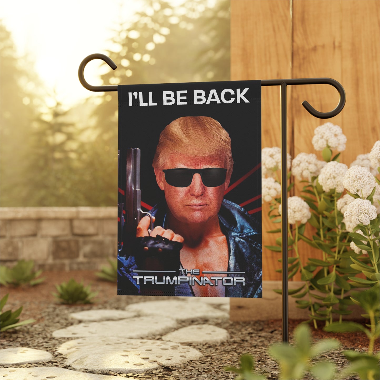 Trumpinator I'll Be Back in 2024 Garden & House Banner