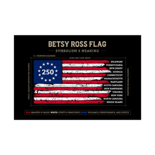 Betsy Ross Flag Diagram Print (Rolled Poster)