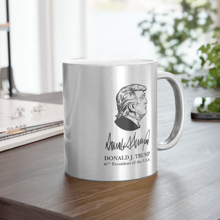 President Trump Silver Metallic Mug