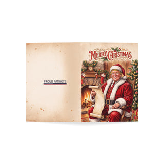 Trump Santa Nice List Christmas Cards (1, 10, 30, and 50pcs)