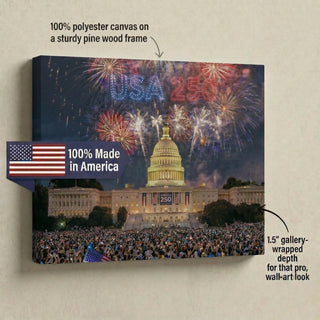 America's 250th Anniversary Fireworks Canvas (24"x 16")