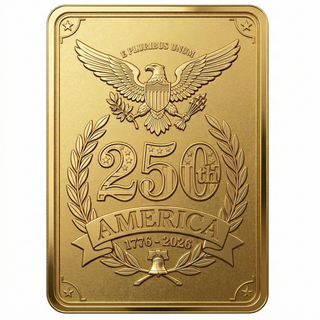 America's 250th Anniversary 3D Gold Trading Card