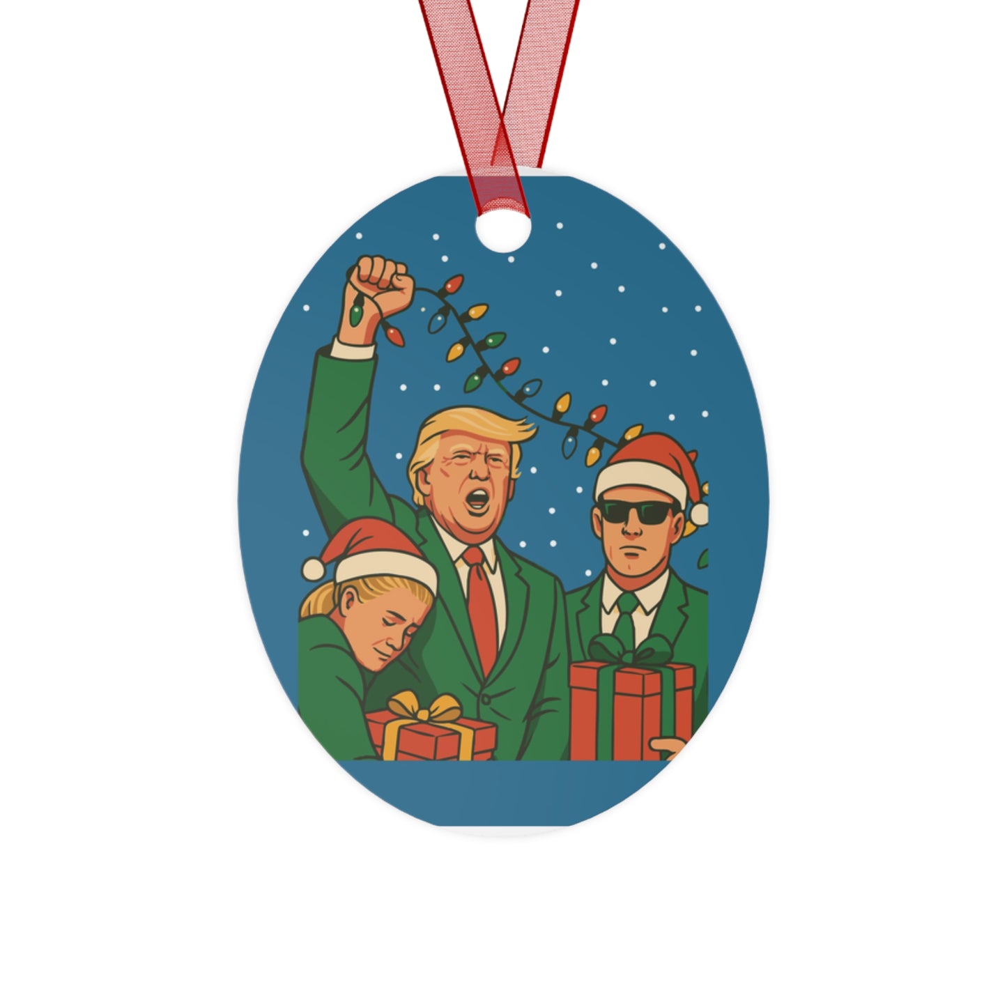 Famous Fight Pose Christmas Tree Ornament