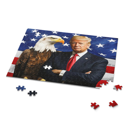 President Trump and Bald Eagle Puzzle (252 or 500-Piece)