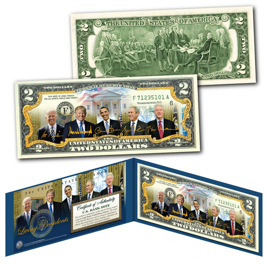 2025 - Living Presidents Genuine Legal Tender $2 Bill