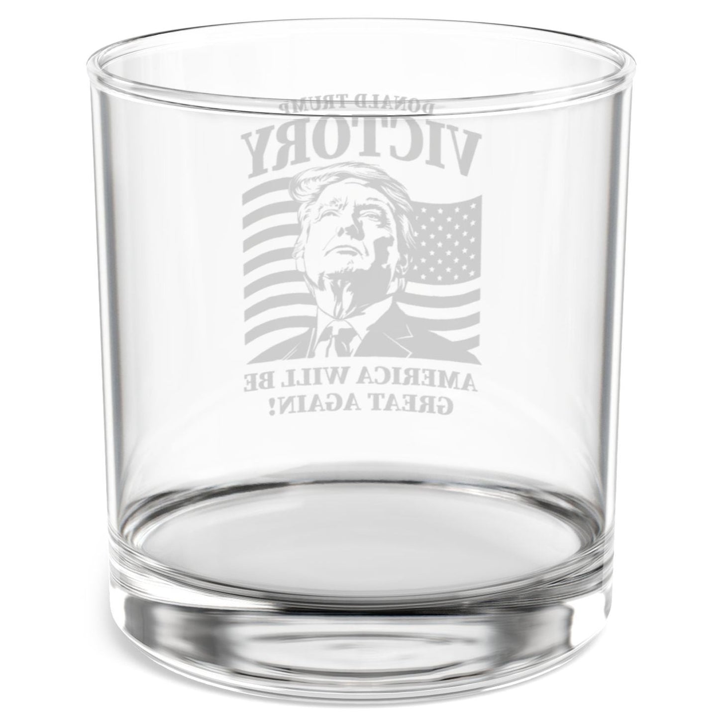 President Trump Victory Rocks Glass