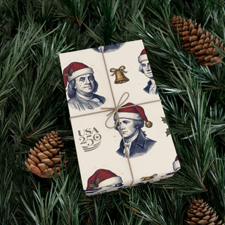 Founding Fathers Santa Hat 250th Anniversary Gift Wrapping Paper