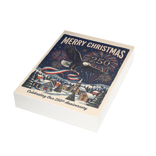 America's 250th Anniversary Christmas Cards (1, 10, 30, and 50pcs)