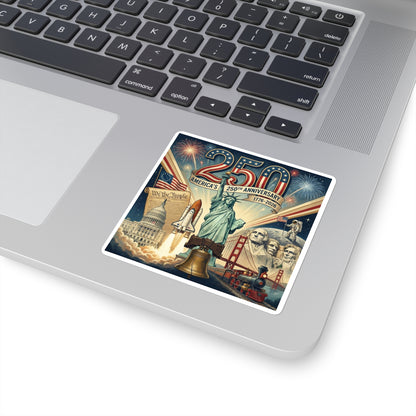 America 250th Anniversary Square Sticker