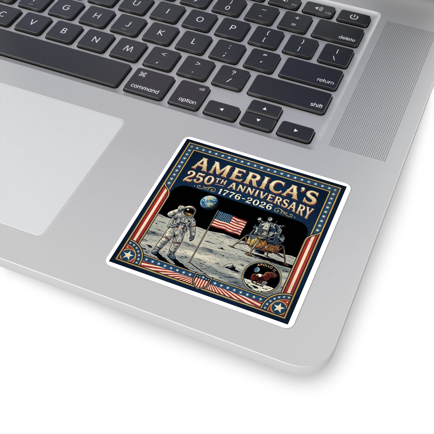 Moon Landing - America 250th Anniversary Square Sticker