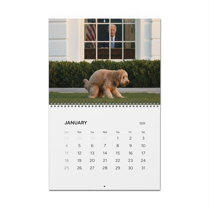Pooping Pooches Owning Liberals 2026 Calendar - Funny Calendar & White Elephant Gag Gift