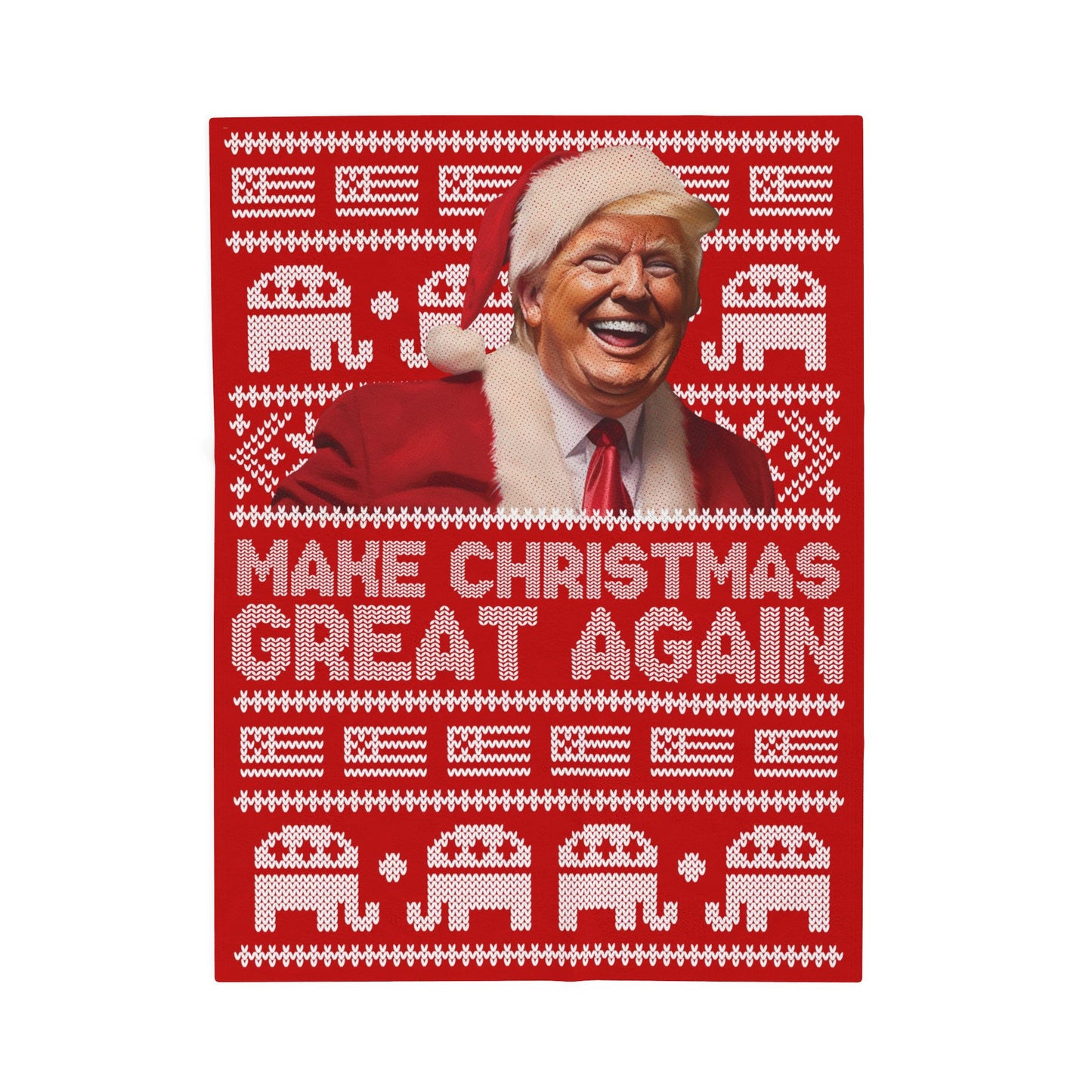 Make Christmas Great Again Plush Blanket