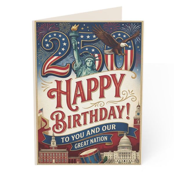 America's 250th Anniversary Birthday Card | Patriotic – Proud Patriots
