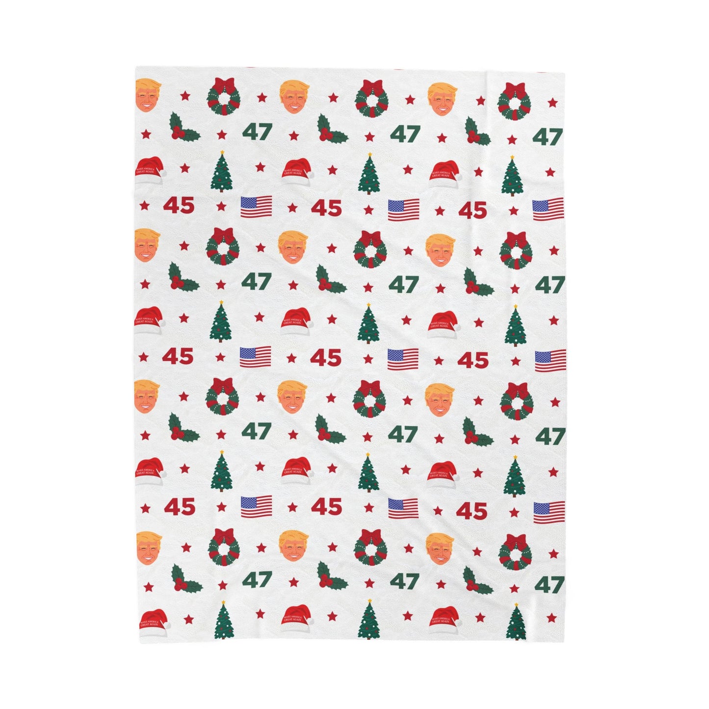 45/47 Presidential Christmas Plush Blanket
