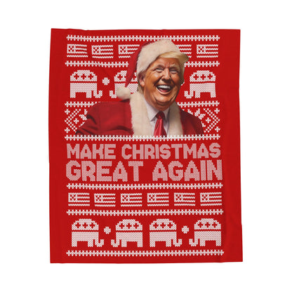 Make Christmas Great Again Plush Blanket