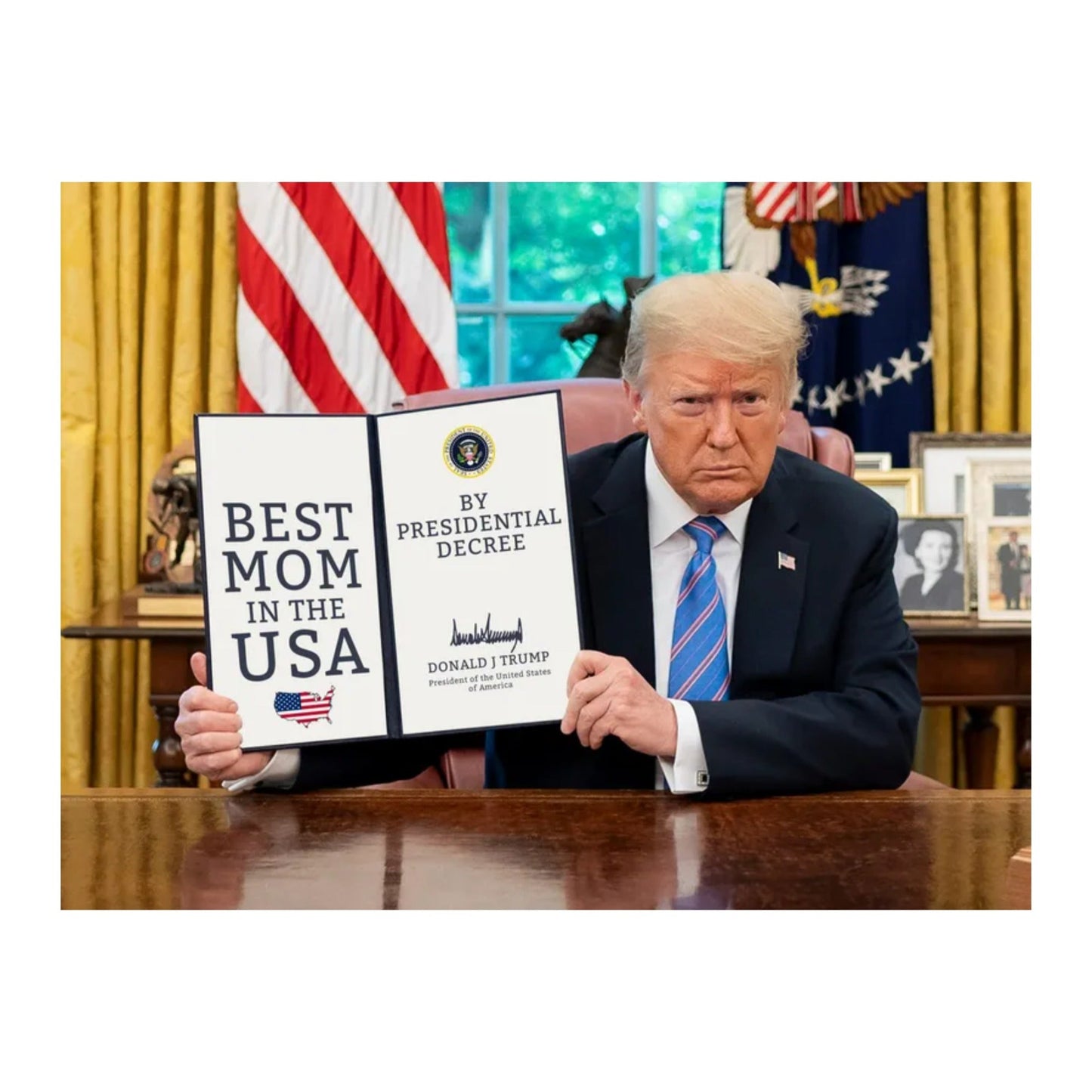 Best Mom In The USA Custom Trump Canvas - Insert A Name (Makes A Great Gift)