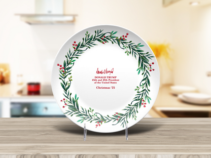 Christmas Wreath Plate