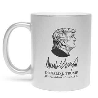 President Trump Silver Metallic Mug