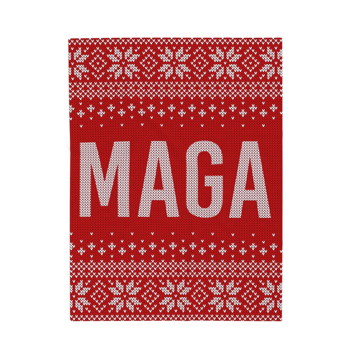 MAGA Christmas Sweater Plush Blanket
