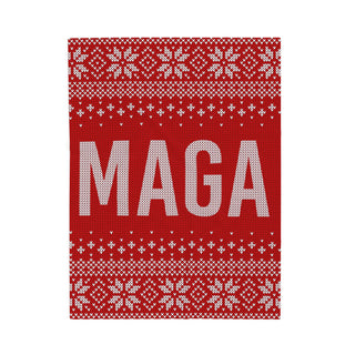 MAGA Christmas Sweater Plush Blanket