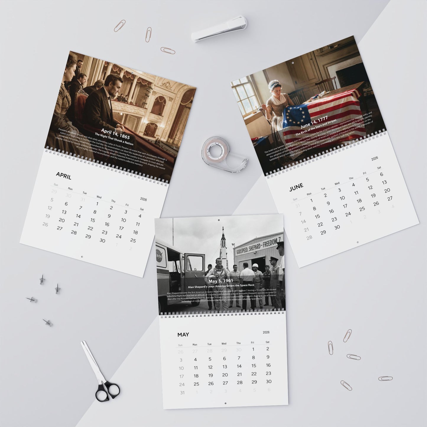 America's 250th Anniversary 2026 Calendar