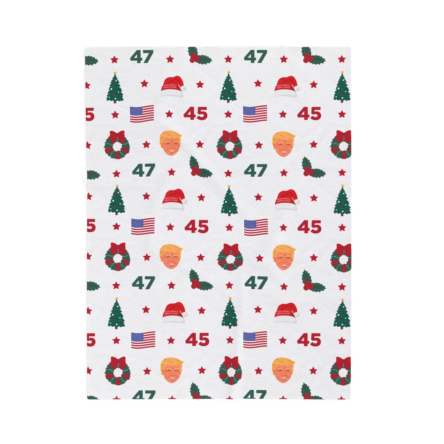 45/47 Presidential Christmas Plush Blanket