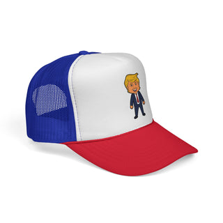 Happy Trump - Red, White and Blue Trucker Hat