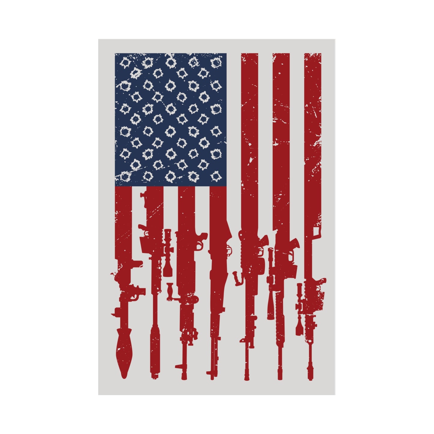 Gun American Flag Poster