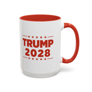 Trump 2028 Bold Red Stars Mug – 11oz & 15oz