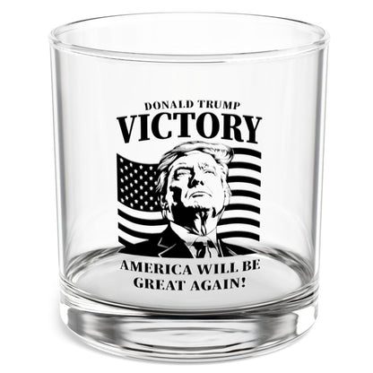 President Trump Victory Rocks Glass