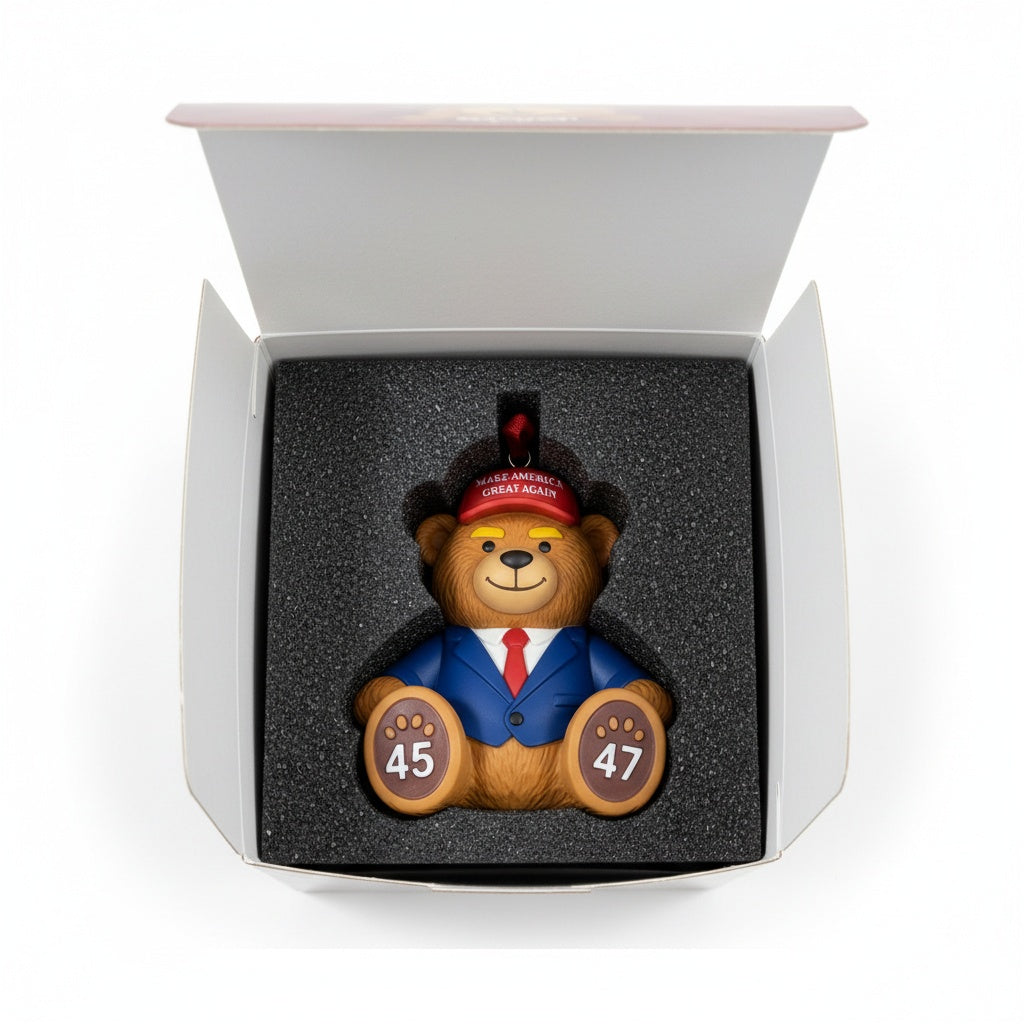 MAGA Bear Christmas Ornament