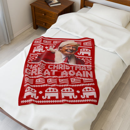 Make Christmas Great Again Plush Blanket