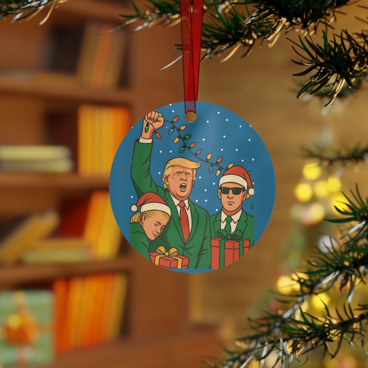 Famous Fight Pose Christmas Tree Ornament