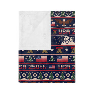 USA 250th Sweater Style Microfiber Blanket