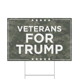 Veterans For Trump Yard Sign