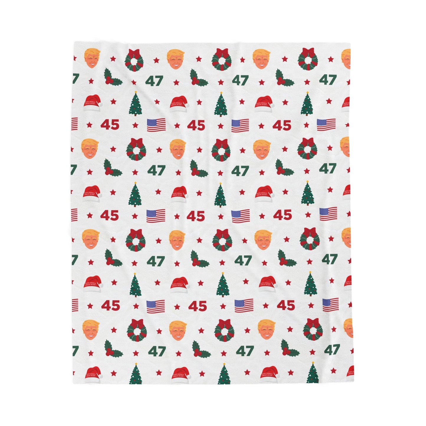 45/47 Presidential Christmas Plush Blanket