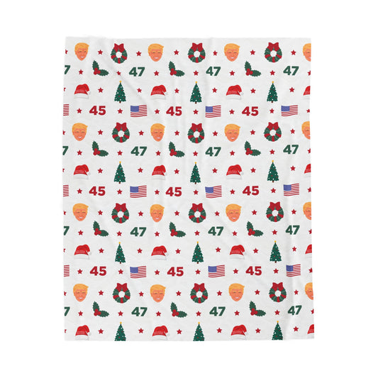 45/47 Presidential Christmas Plush Blanket