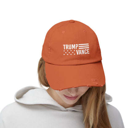 Trump Vance Flag Distressed Cap