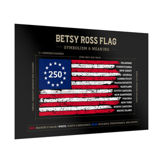 Betsy Ross Flag Diagram Print (Rolled Poster)