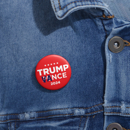 Trump Vance 2024 Red Pin Button