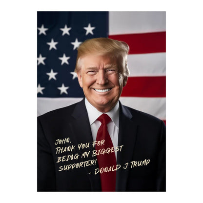 Trump Thank You Custom Canvas - Insert A Name (Makes A Great Gift)