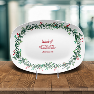 Christmas Wreath Decorative Platter