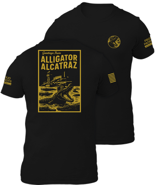 Greetings From Alligator Alcatraz Gold 2-Sided Shirt