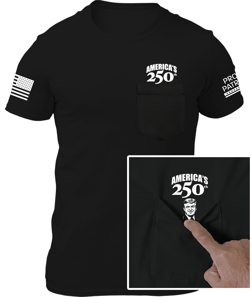America 250th "Hidden Trump" Pocket Shirt